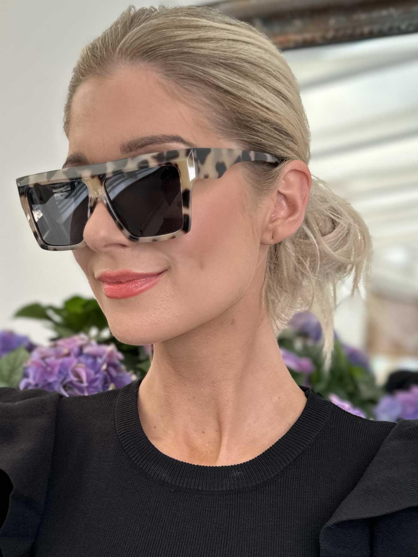 Odessa - Firkantede solbriller med flad top